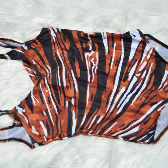 Swimsuit One Piece High-Waist Swimwear Tummy Control Soft Bra Padded Monokini - Picture 2 of 4